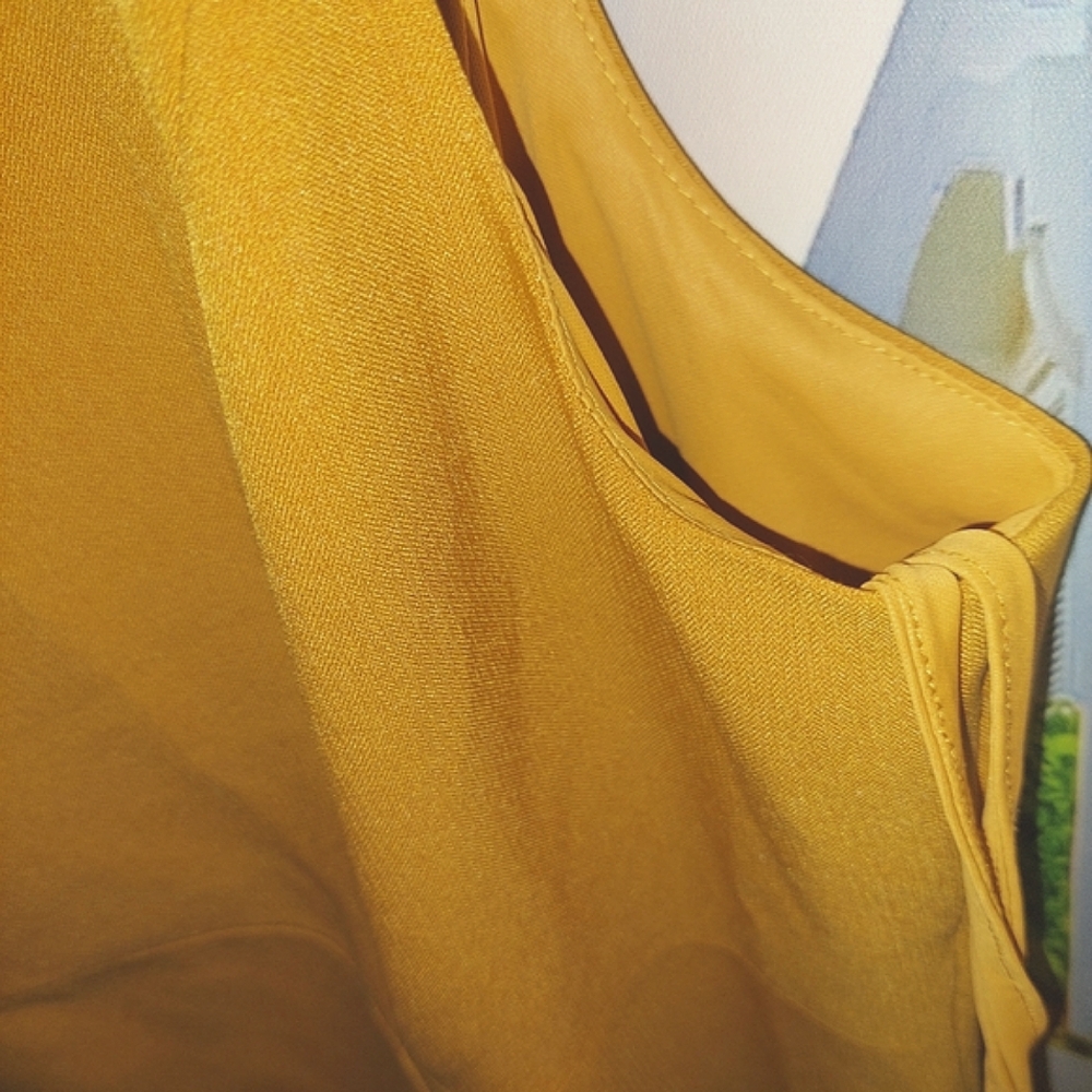 Evan Picone Mustard Yellow Dress and Jacket Set - Picture 3 of 11